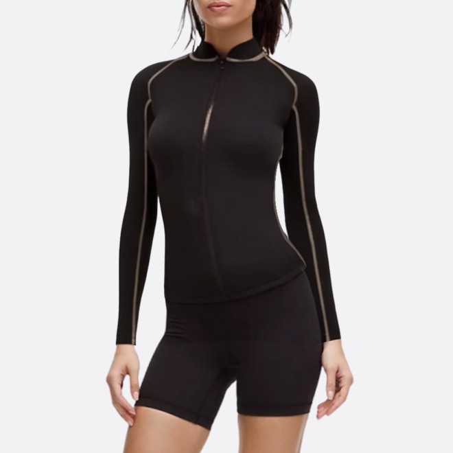 High quality front zip women's wetsuit top