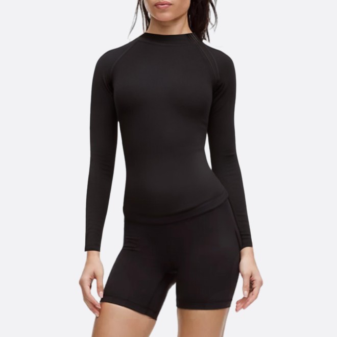 Elastic long sleeve women's wetsuit top