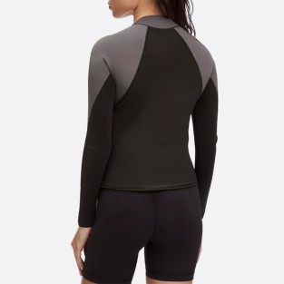 Classic simple zip front women's wetsuit top