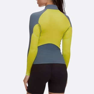 Color block super stretchy women's wetsuit top