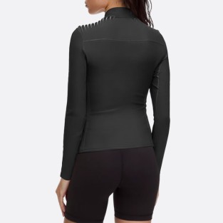 Women's wetsuit top with striped shoulders long sleeves