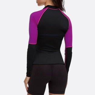 High collar stretch fit women's wetsuit top