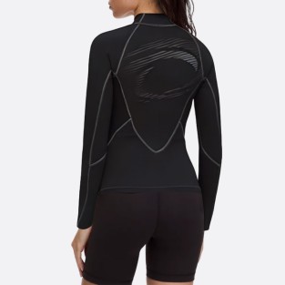 Black high elastic women's wetsuit top
