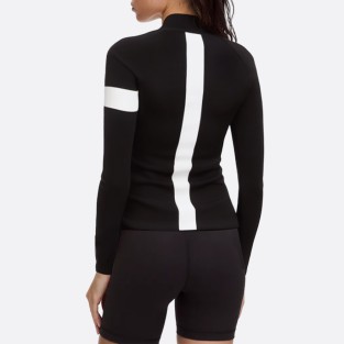 Front zip women's stretchy wetsuit top