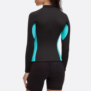 Contrast patchwork women's wetsuit top