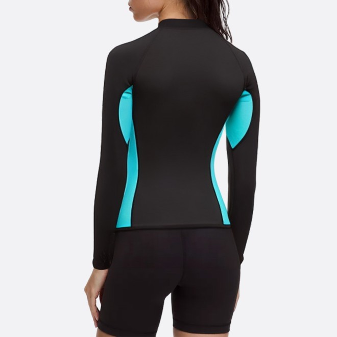 Contrast patchwork women's wetsuit top