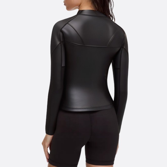 Fashionable patchwork women's diving suit top